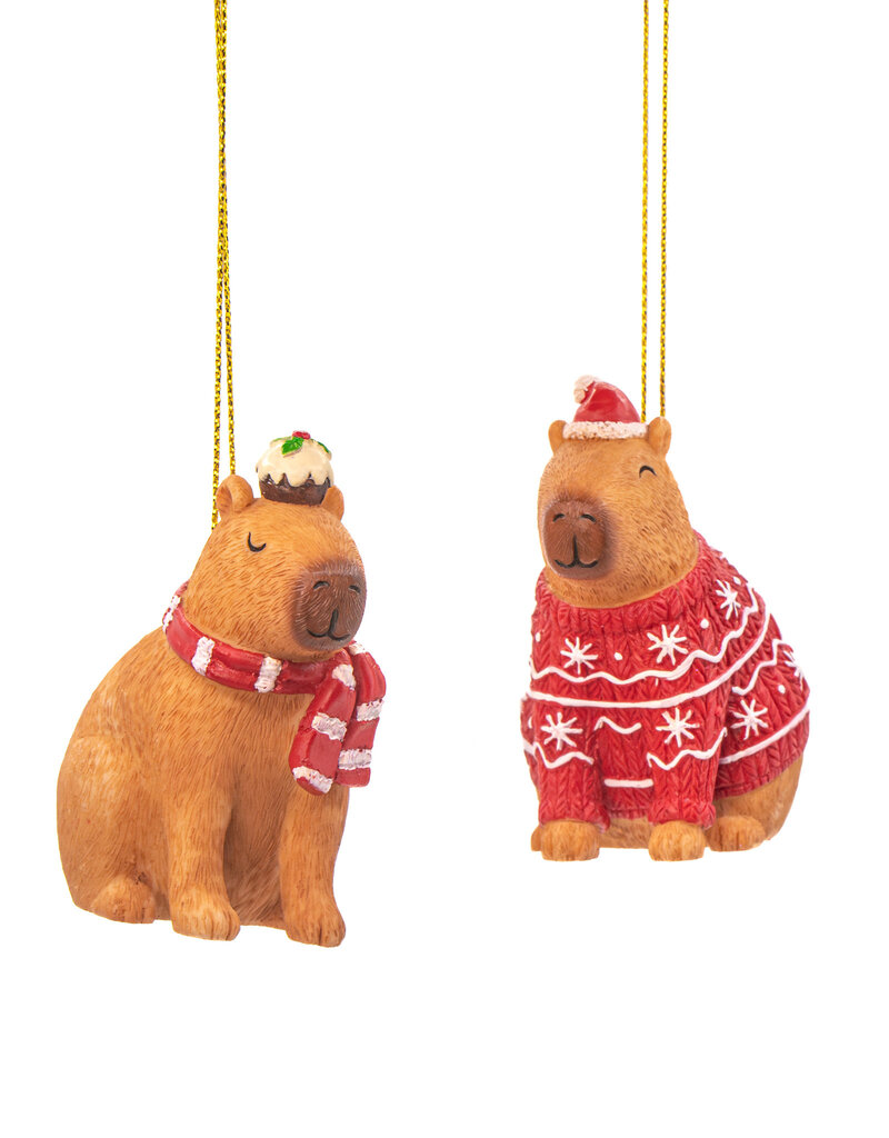 Sass & Belle KERSTBAL – capibara met wintermuts