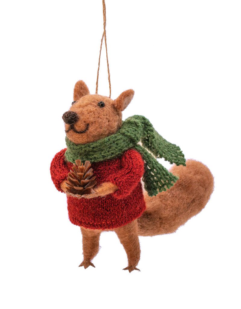 Sass & Belle VILTEN HANGDECORATIE| Eekhoorn in jumper