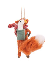 Sass & Belle VILTEN HANGDECORATIE| Vosje met eend in rugzak