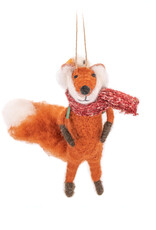 Sass & Belle Fox with Duck in Backpack Felt Hanging Decoration