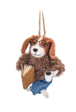 Sass & Belle Relaxing Dog Felt Hanging Decoration