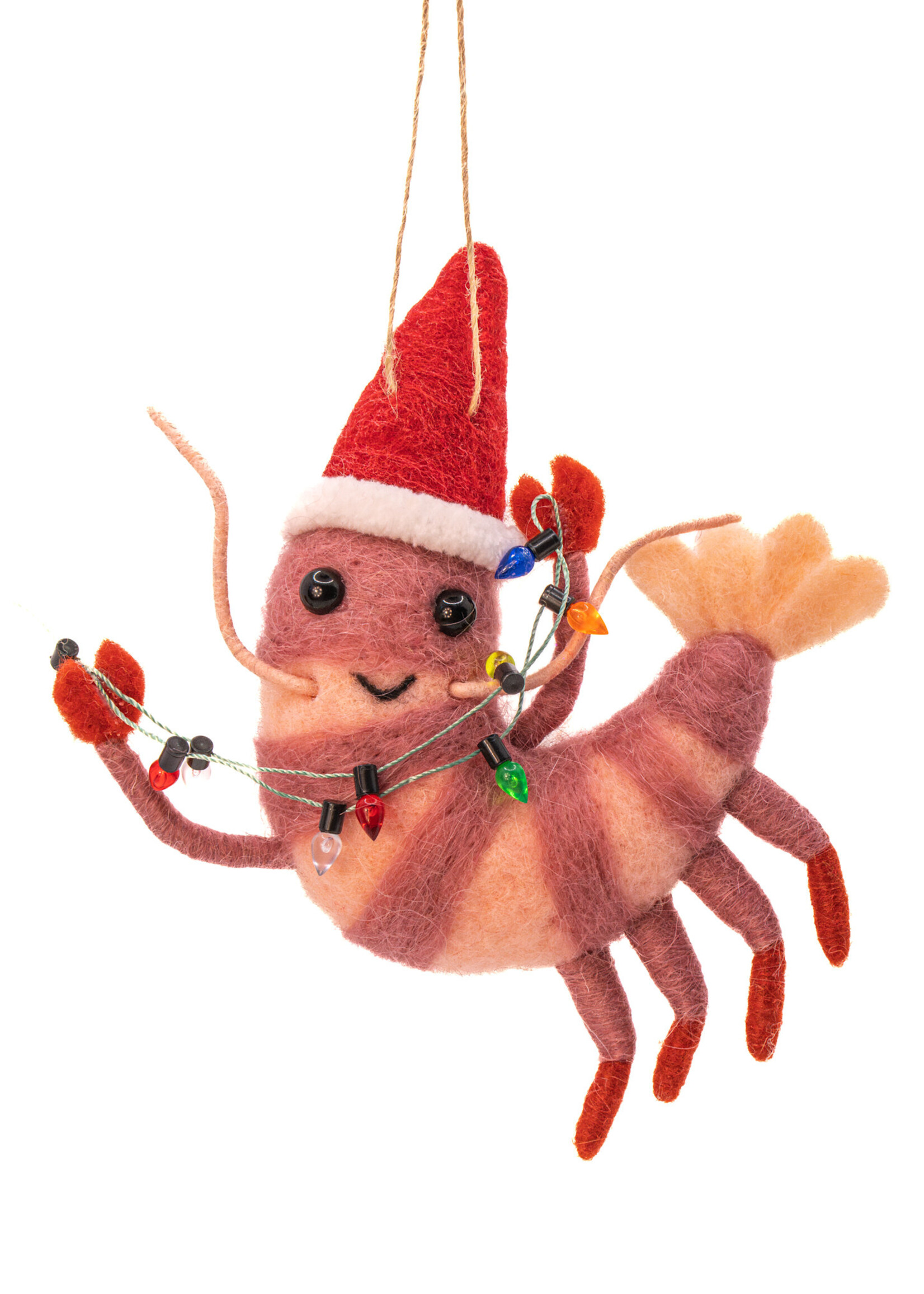 Sass & Belle Felt Hanging Decoration | Cheerful Party Shrimp