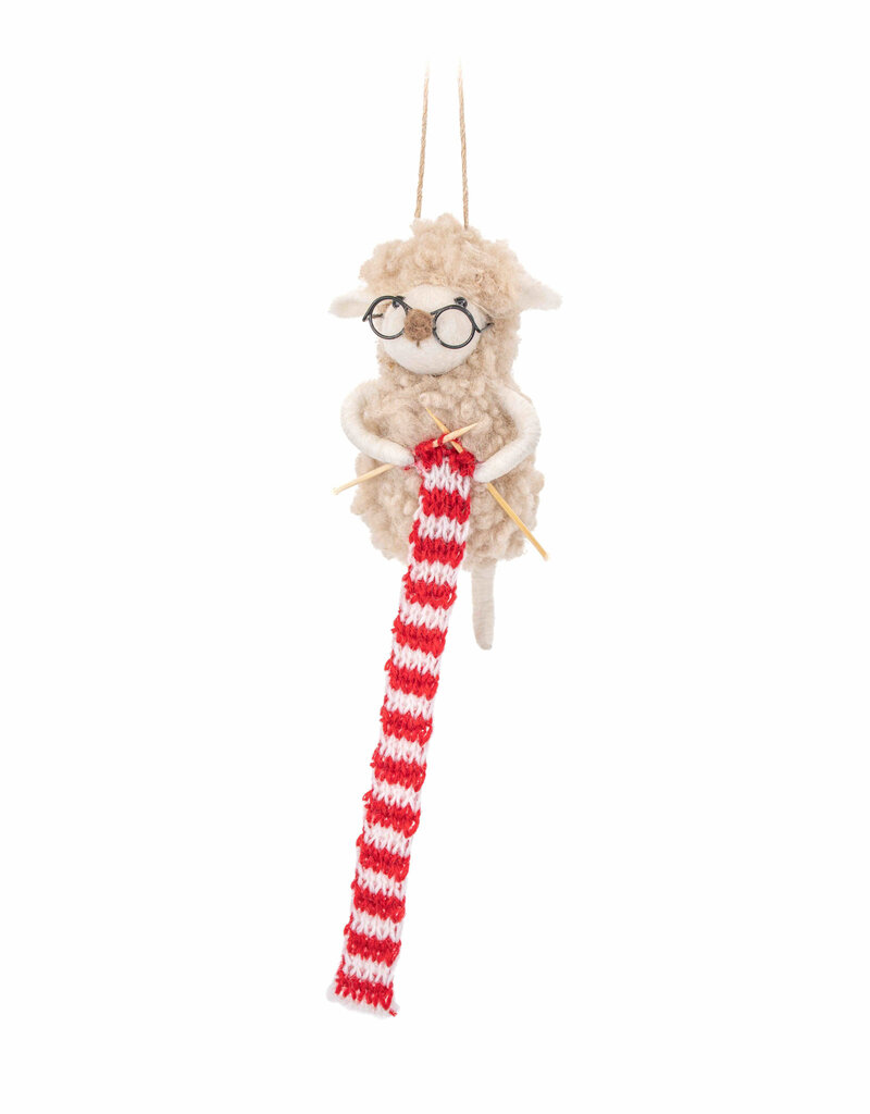 Sass & Belle VILTEN HANGDECORATIE| Breiend schaapje