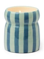 PADDYWAX Cabana scented candle in blue striped ceramic – Warm Cider