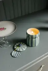 PADDYWAX Cabana scented candle in blue striped ceramic – Warm Cider
