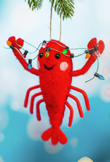 Sass & Belle BOULE DE NOËL EN FEUTRE – Homard avec guirlande