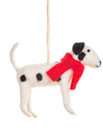 Felt hanging decoration – dalmatian with red scarf
