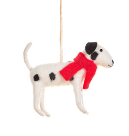 Sass & Belle Vilten hangdecoratie van een dalmatiër met sjaal