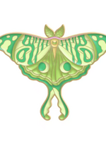 Animaux Spéciaux Luna moth enamel pin – green moth brooch