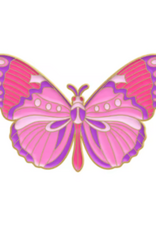 Animaux Spéciaux Pin’s papillon émaillé – rose & violet