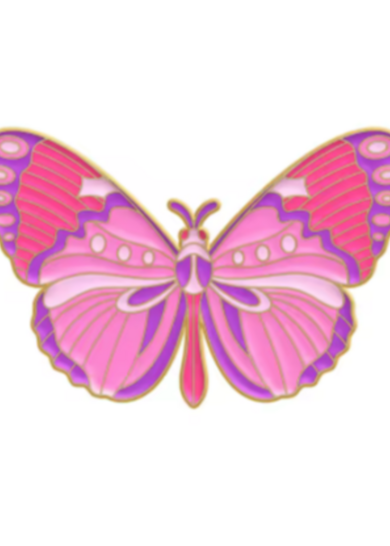 Animaux Spéciaux Butterfly enamel pin – pink & purple