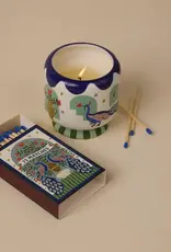 PADDYWAX Peacock ceramic candle misted lime 226g