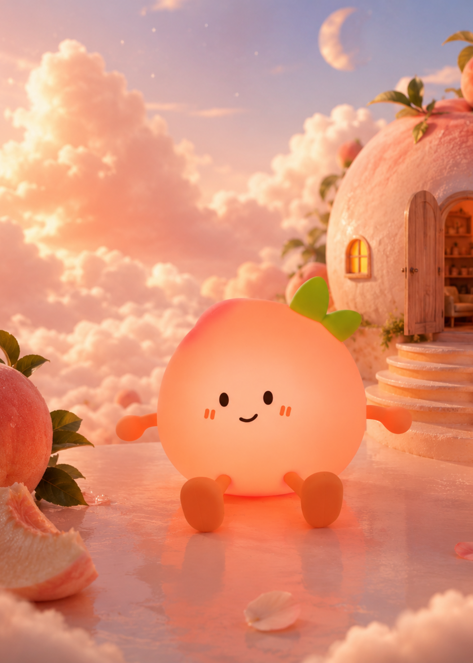 Animaux Spéciaux Peach Dream Lamp – zachte kawaii perzik nachtlamp