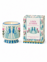 PADDYWAX A Dopo 8oz./226g Blue Cheetahs Ceramic Candle - Linen & Orris