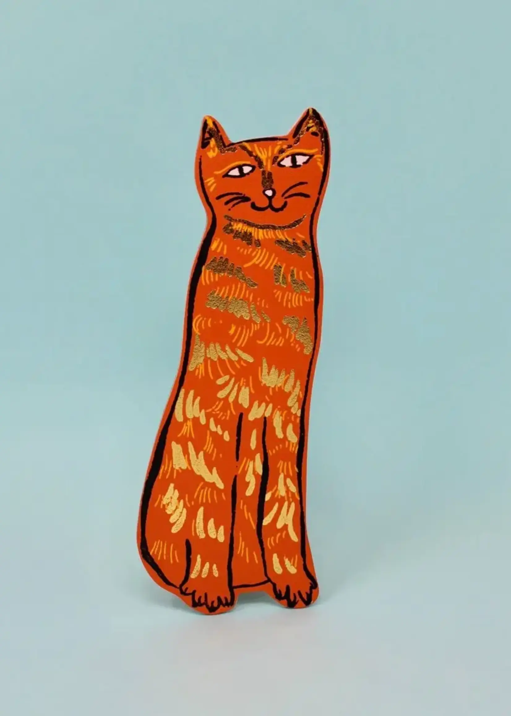 Ark Colour Design Cat Bookmark in 100% Genuine Leather – Made in Scotland