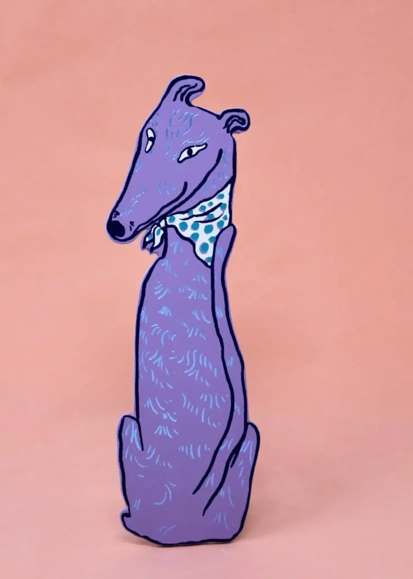 Ark Colour Design Dog Bookmark in 100% Genuine Leather – Made in Scotland