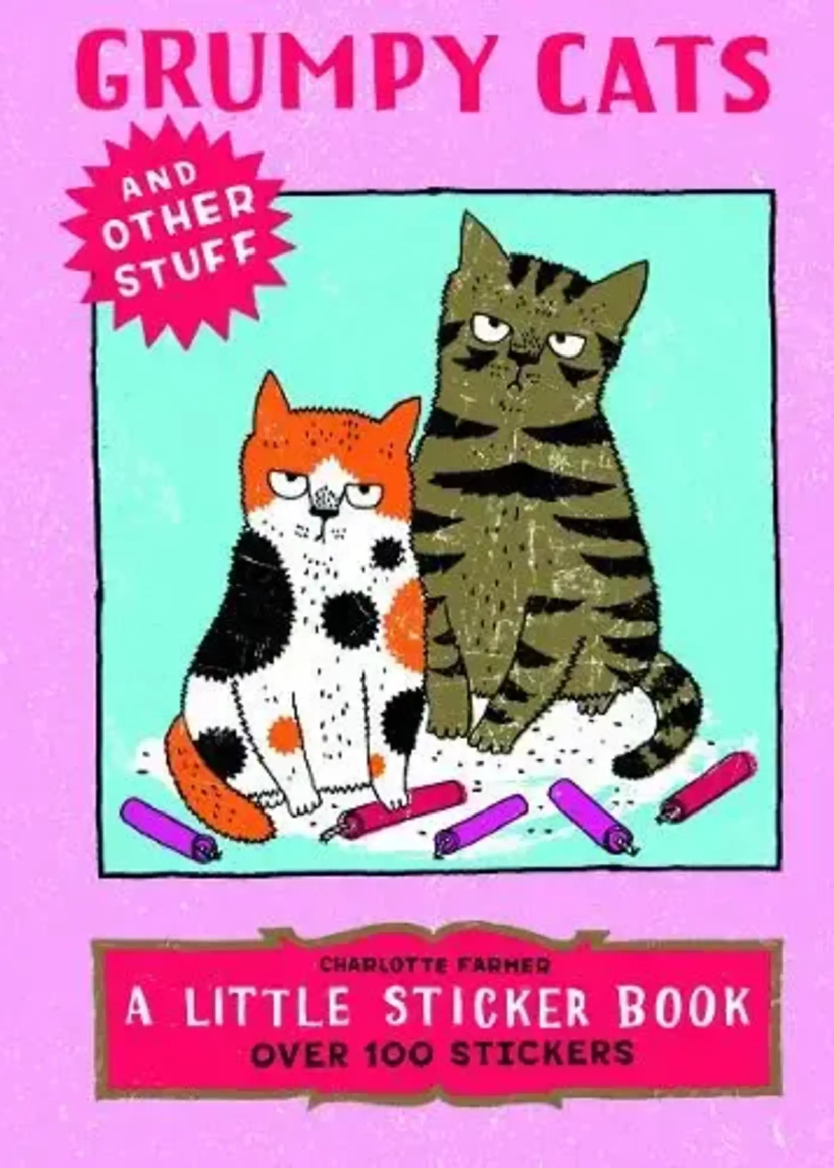 skittledog Livre d'autocollants Grumpy Cats & Other Stuff – Plus de 500 autocollants de chats grincheux