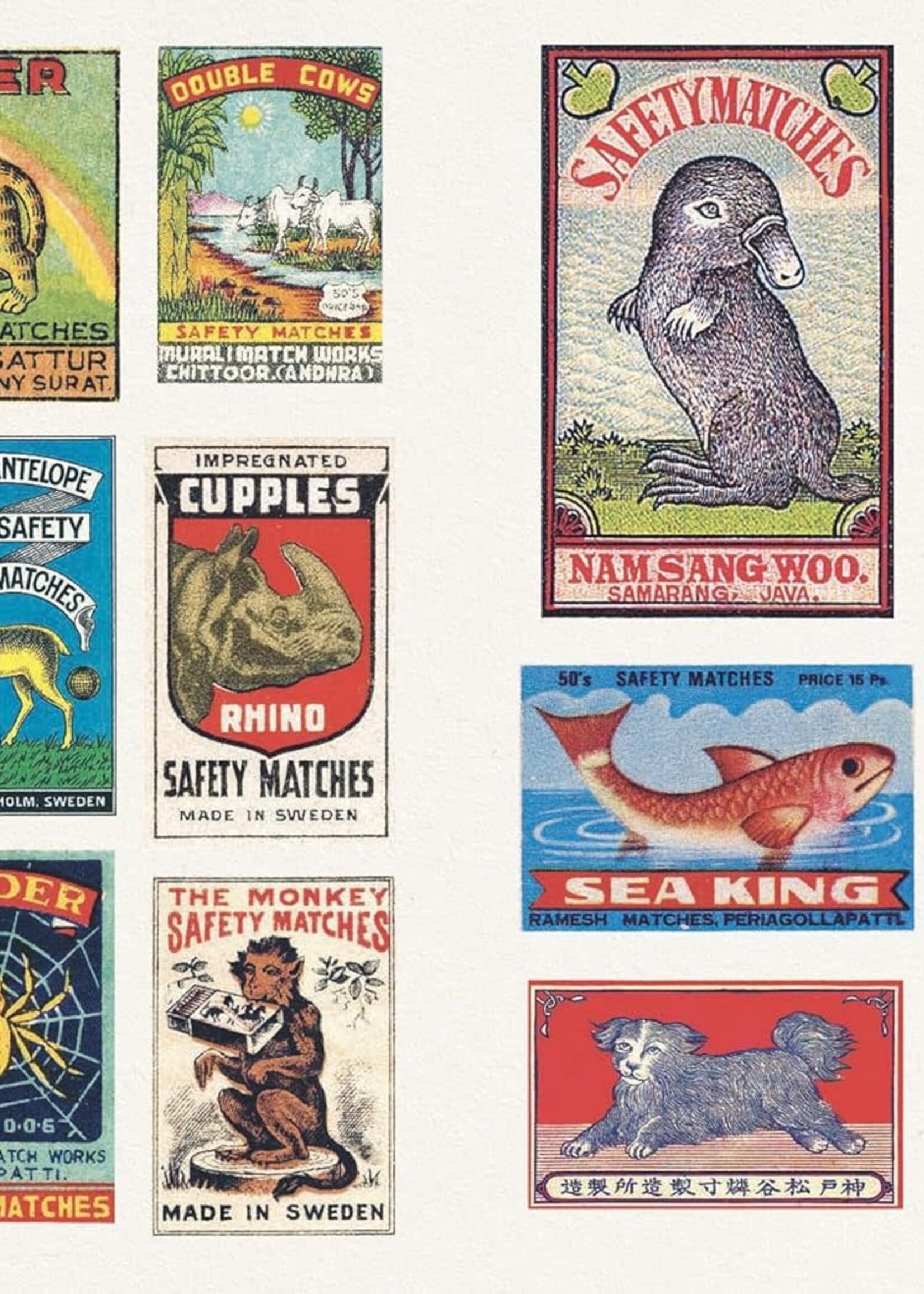 skittledog Stickerboek Vintage Matchboxes – Meer dan 500 retro luciferdoosjes stickers