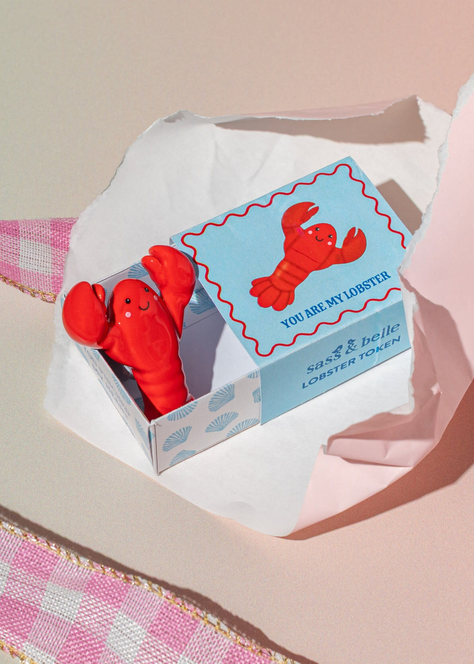Sass & Belle Petit homard rouge porte-bonheur de Sass & Belle