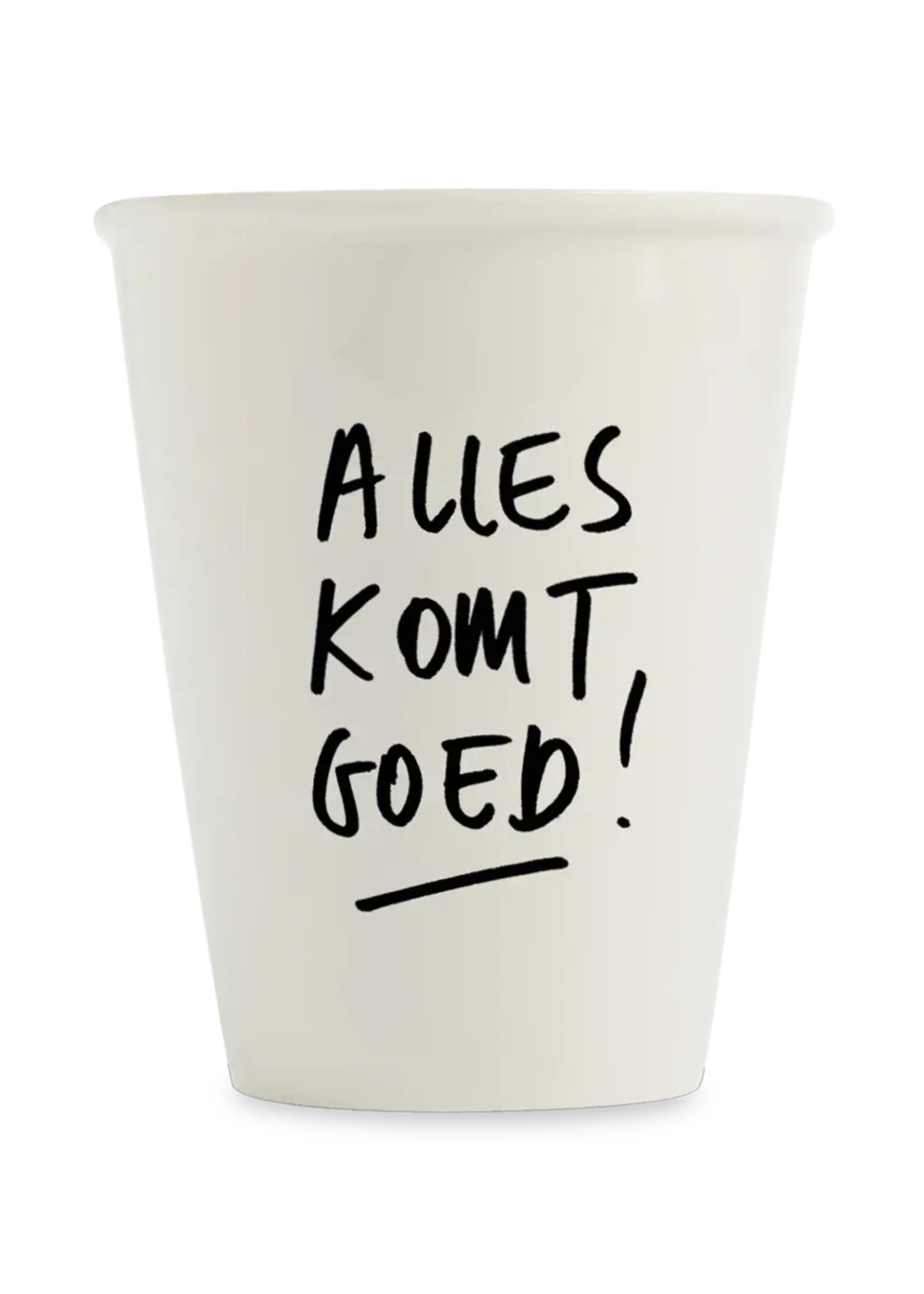 PORSELEINEN BEKER - Alles komt goed