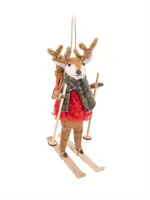 Skiing Reindeer Felt Christmas Decoration