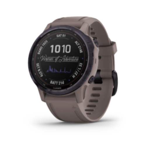 Garmin fenix 6S Pro Solar. Amethyst steel met shale grey polsband Garmin fenix 6S Pro Solar. Amethyst steel met shale grey polsband