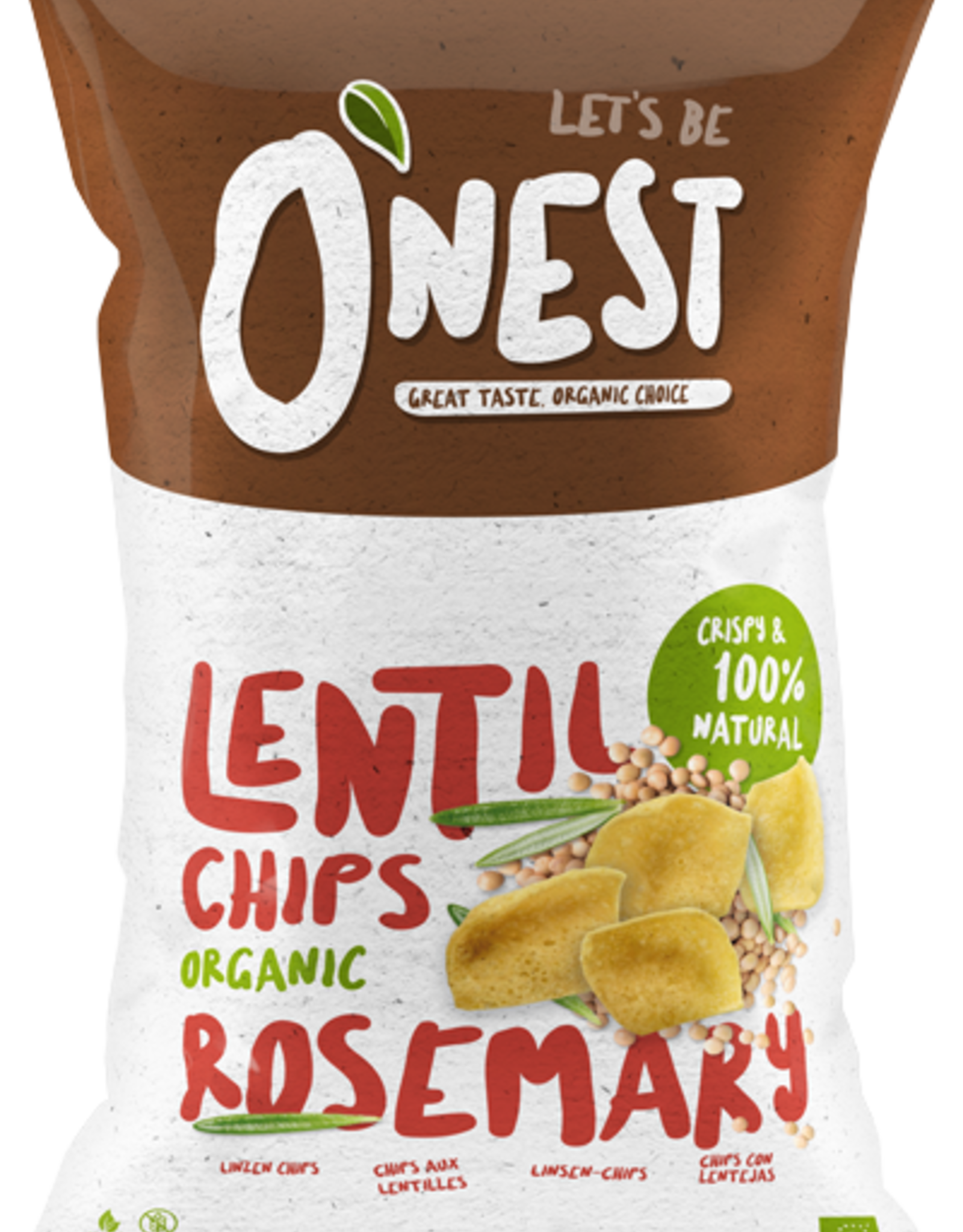 Onest Lentil Chips Organic Rosemary 75g