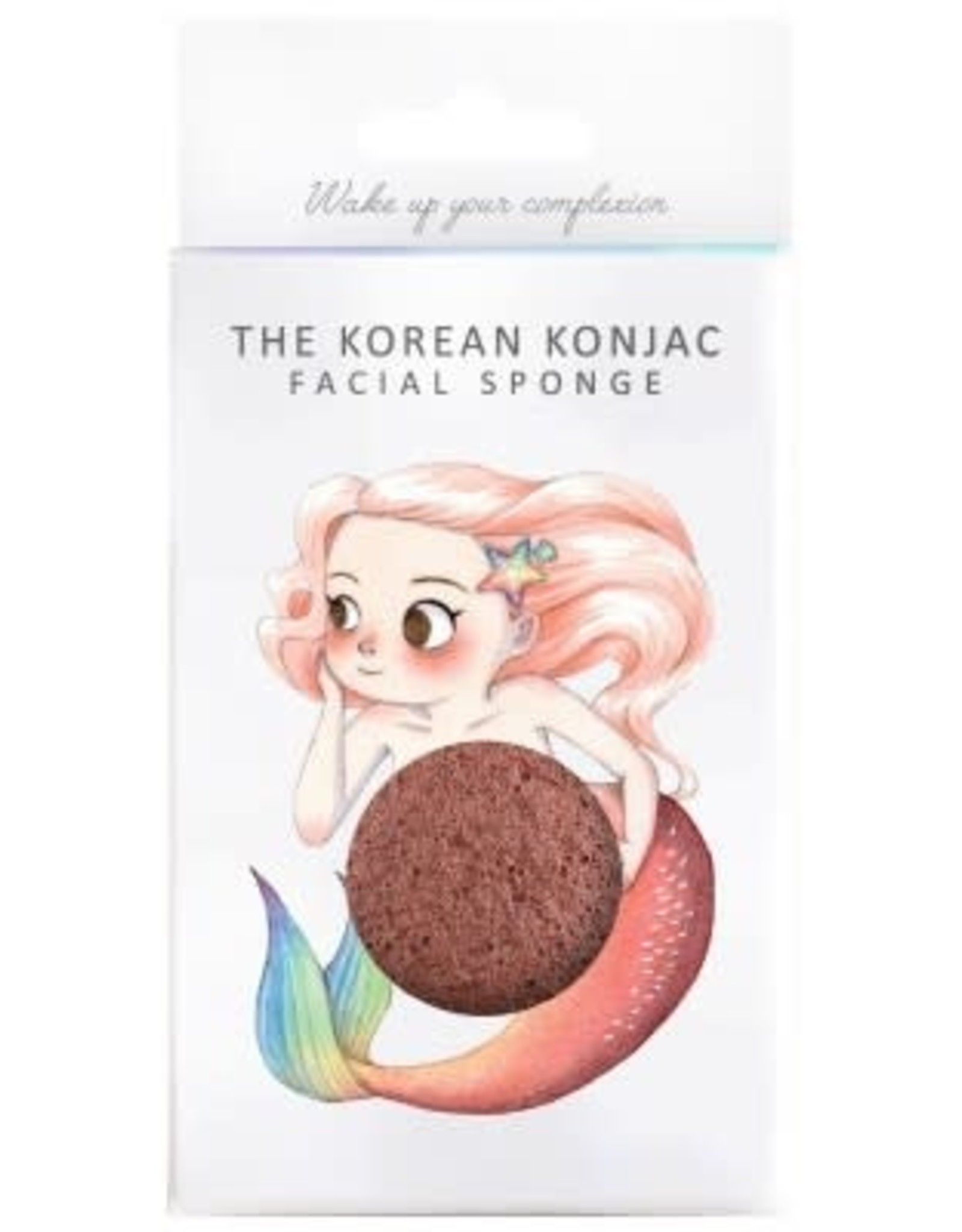 The Konjac Sponge Company Konjac Sponge Mythical Mermaid Sponge and Hook Red Clay