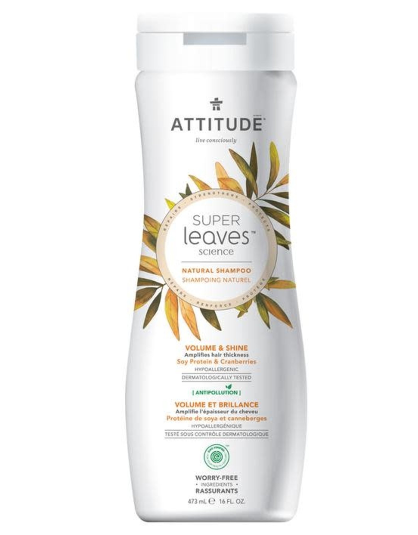 Attitude Super Leaves Natural Shampoo Volume & Shine 475ml