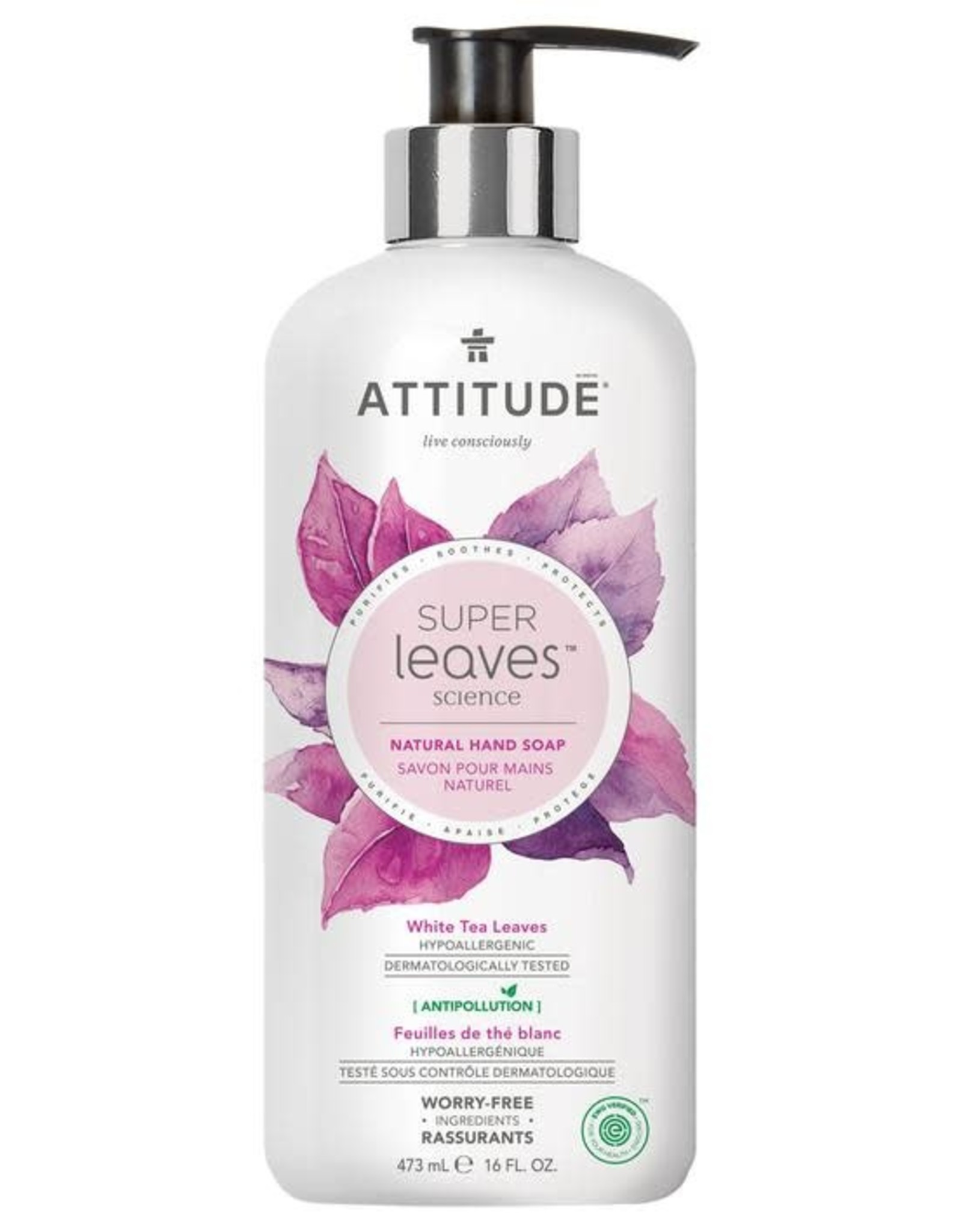 Attitude Super Leaves Natural Hand Soap White Tea Leaves 473ml