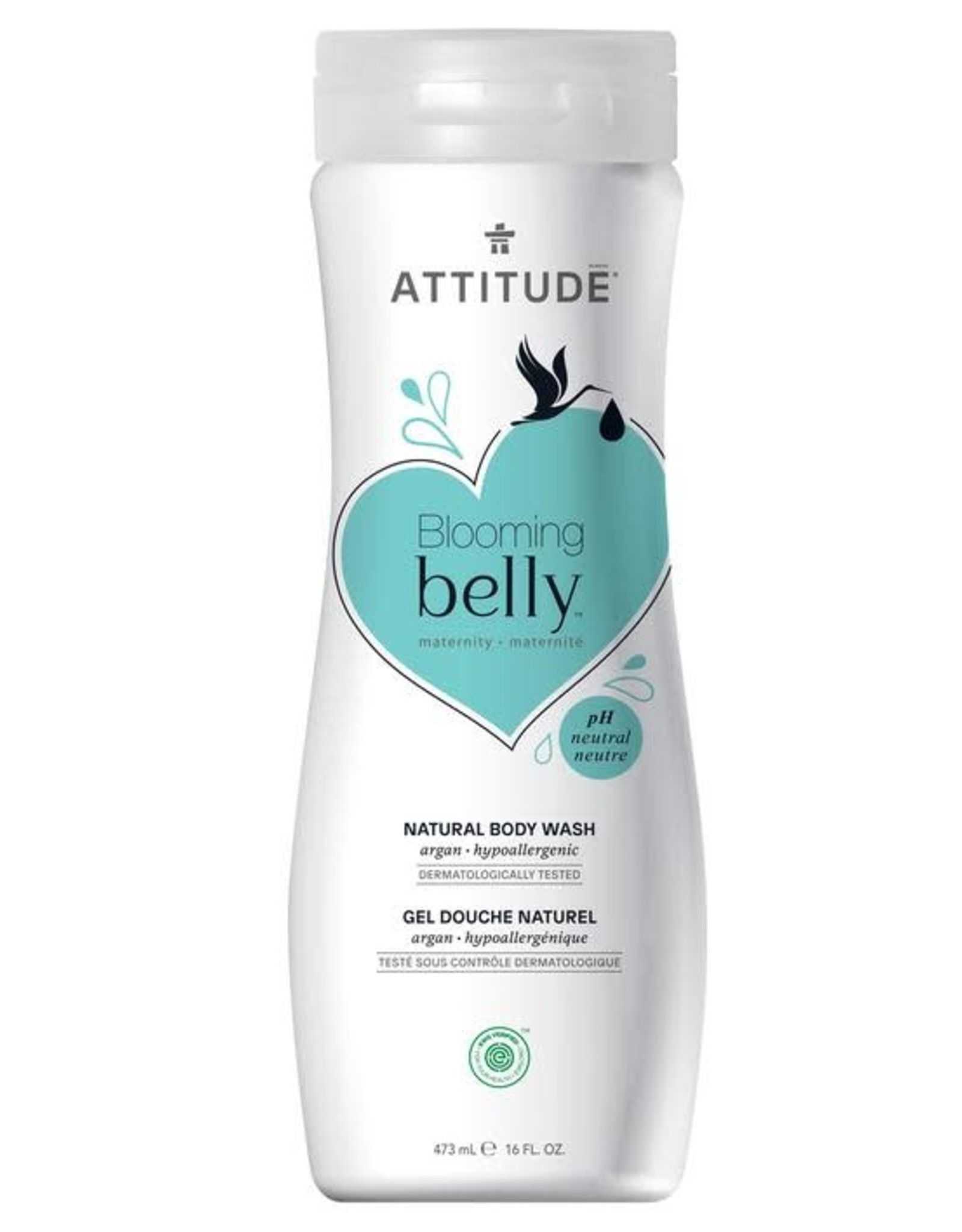 Attitude Blooming Belly Natural Body Wash 473ml