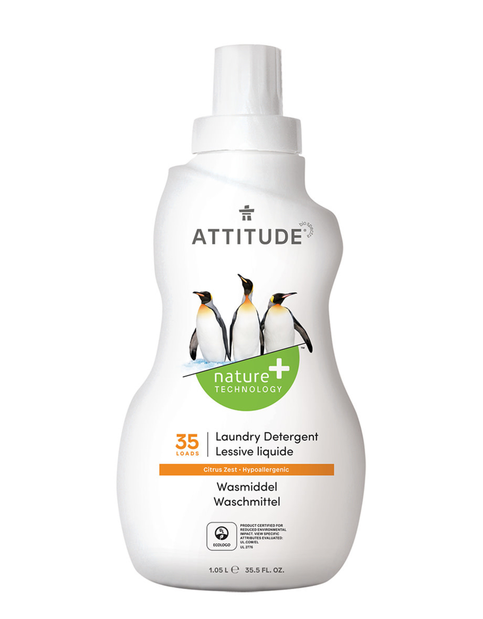 Attitude Attitude Wasmiddel / laundry Citrus Zest 1.05l