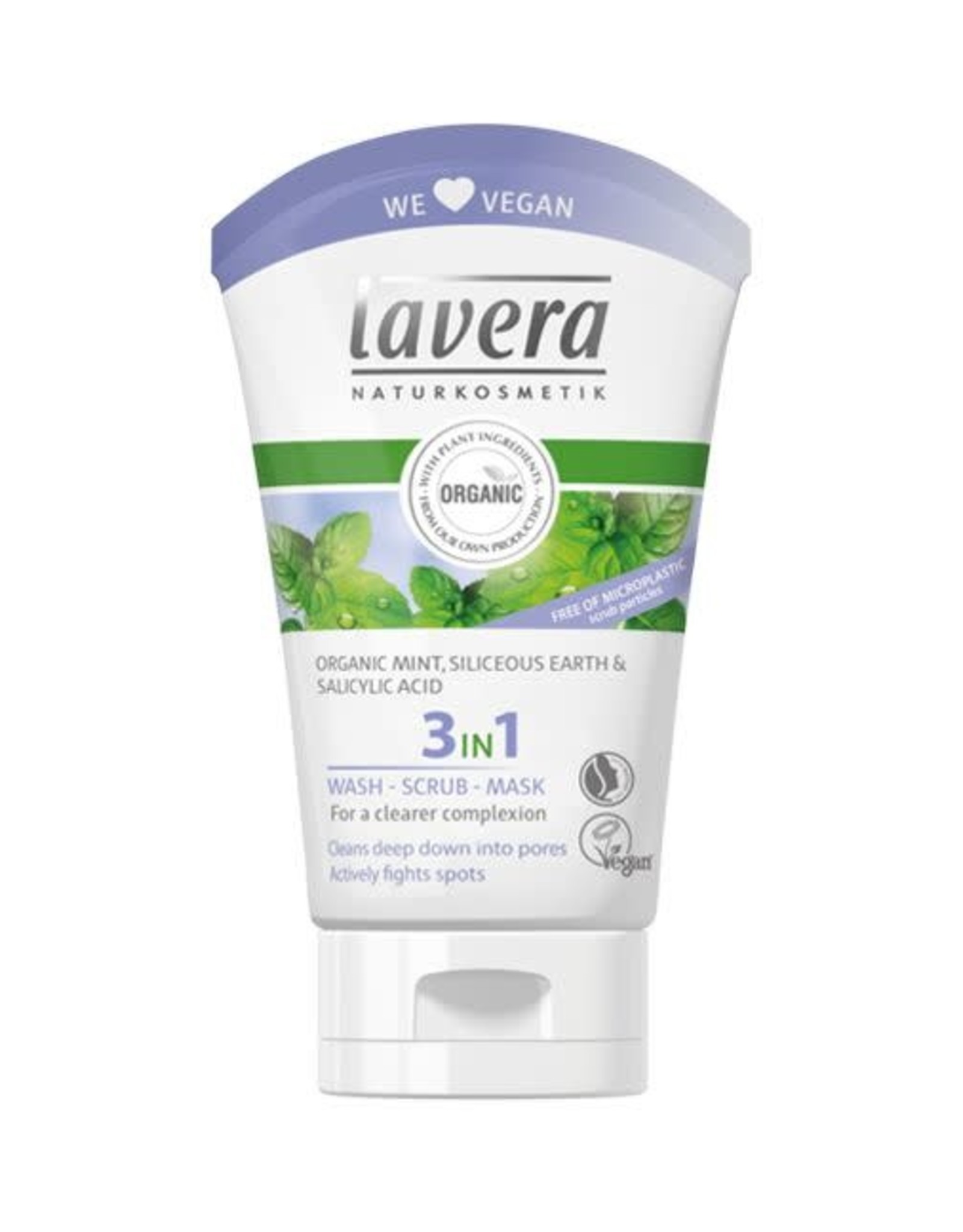 Lavera Was scrub masker/wash scrub mask 3 in 1- 125  ml