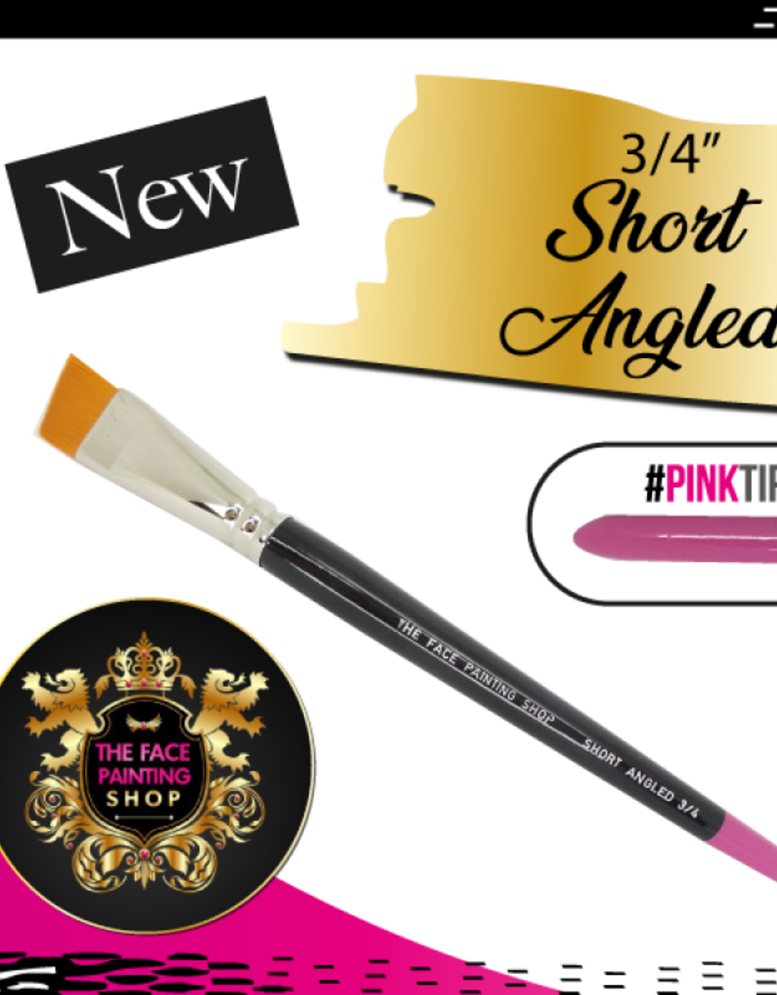 Pink Tips Pink Tips Brush - short angled 3/4