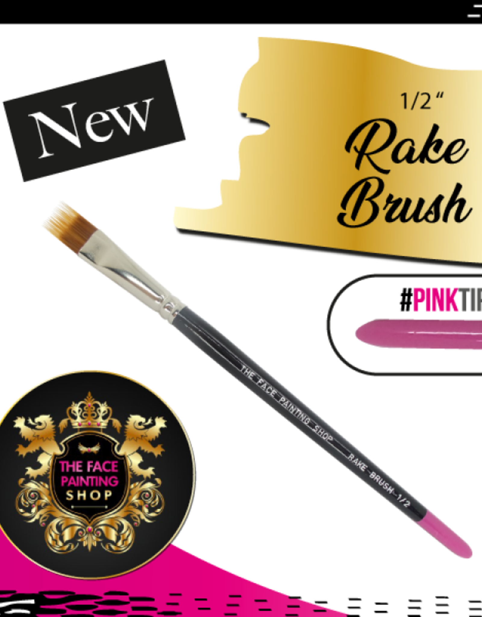 Pink Tips Pink Tips Brush - rake brush 1/2