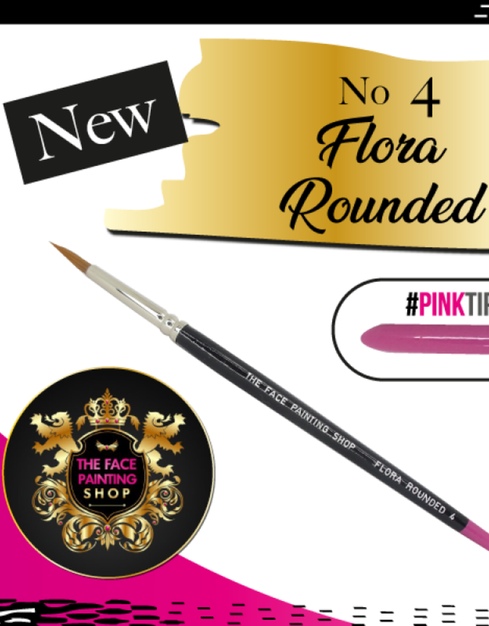 Pink Tips Pink Tips Brush - flora rounded 4