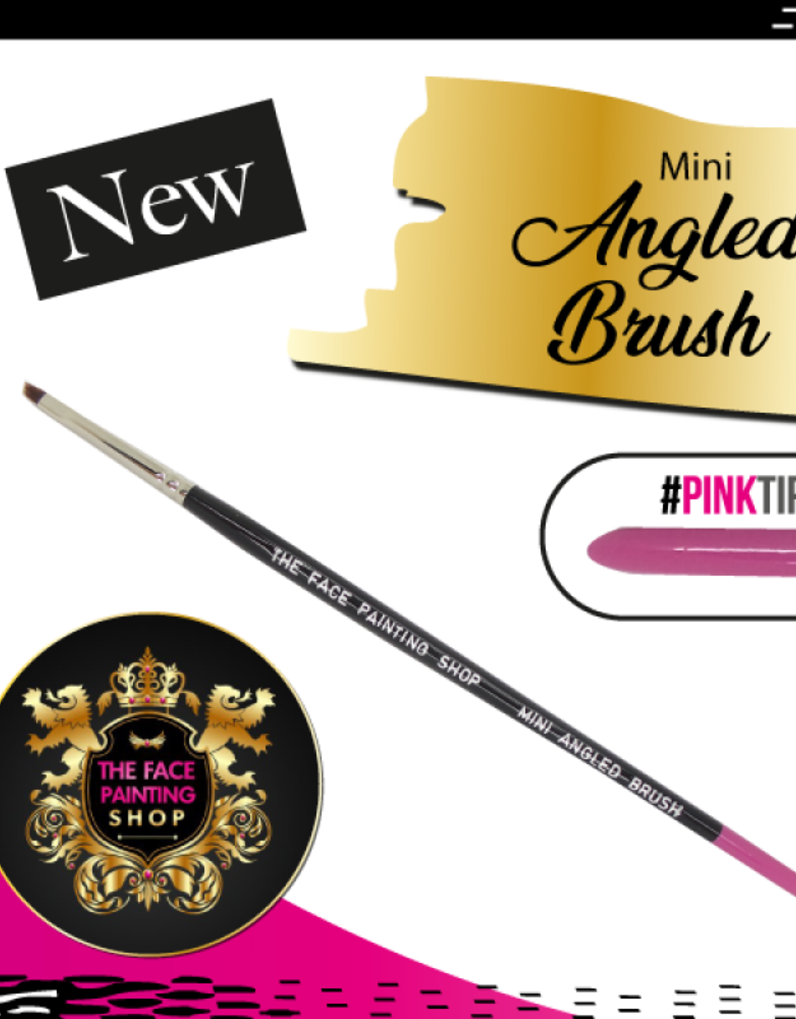 Pink Tips Pink Tips Brush - mini angled brush