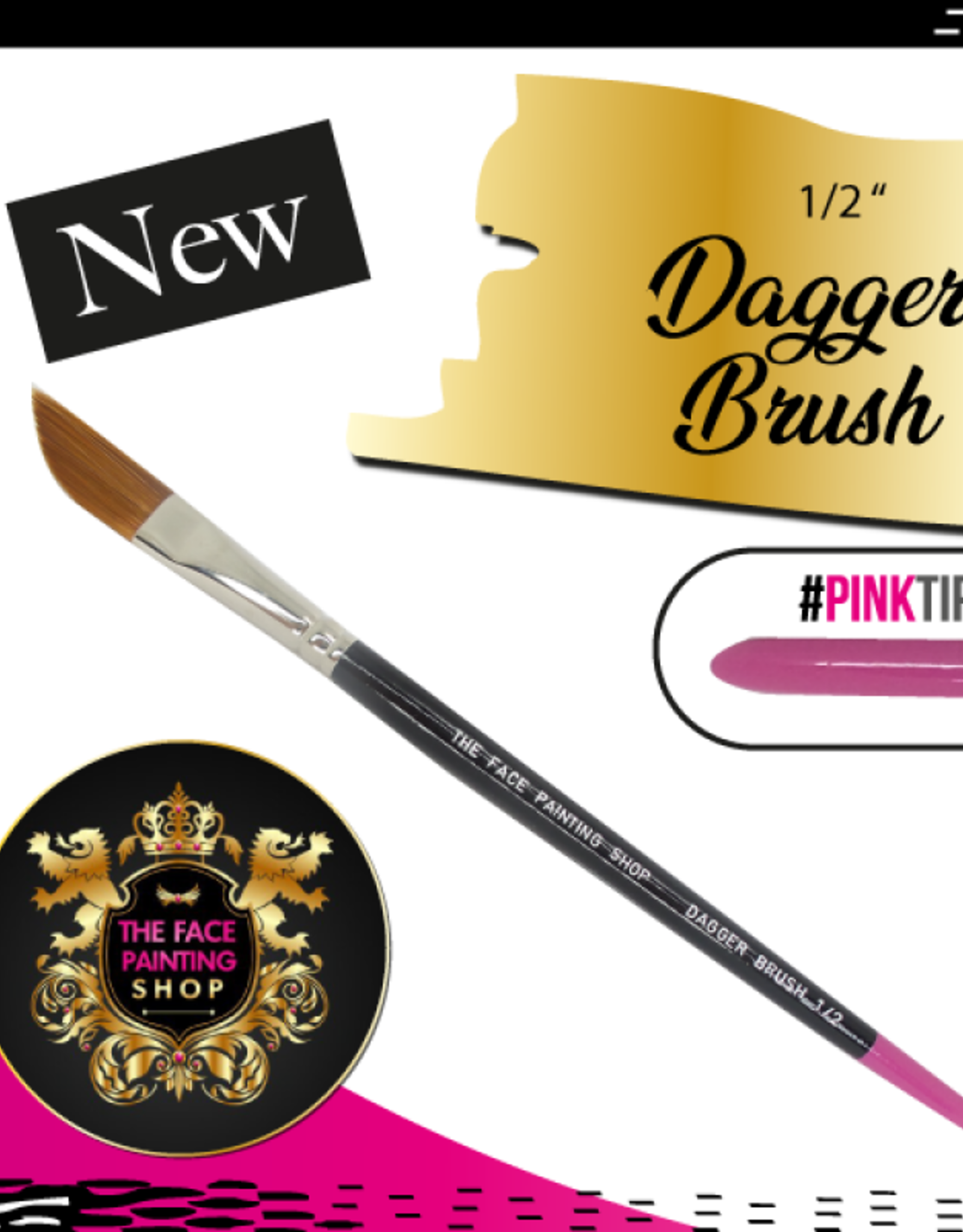 Pink Tips Pink Tips Brush - dagger brush 1/2