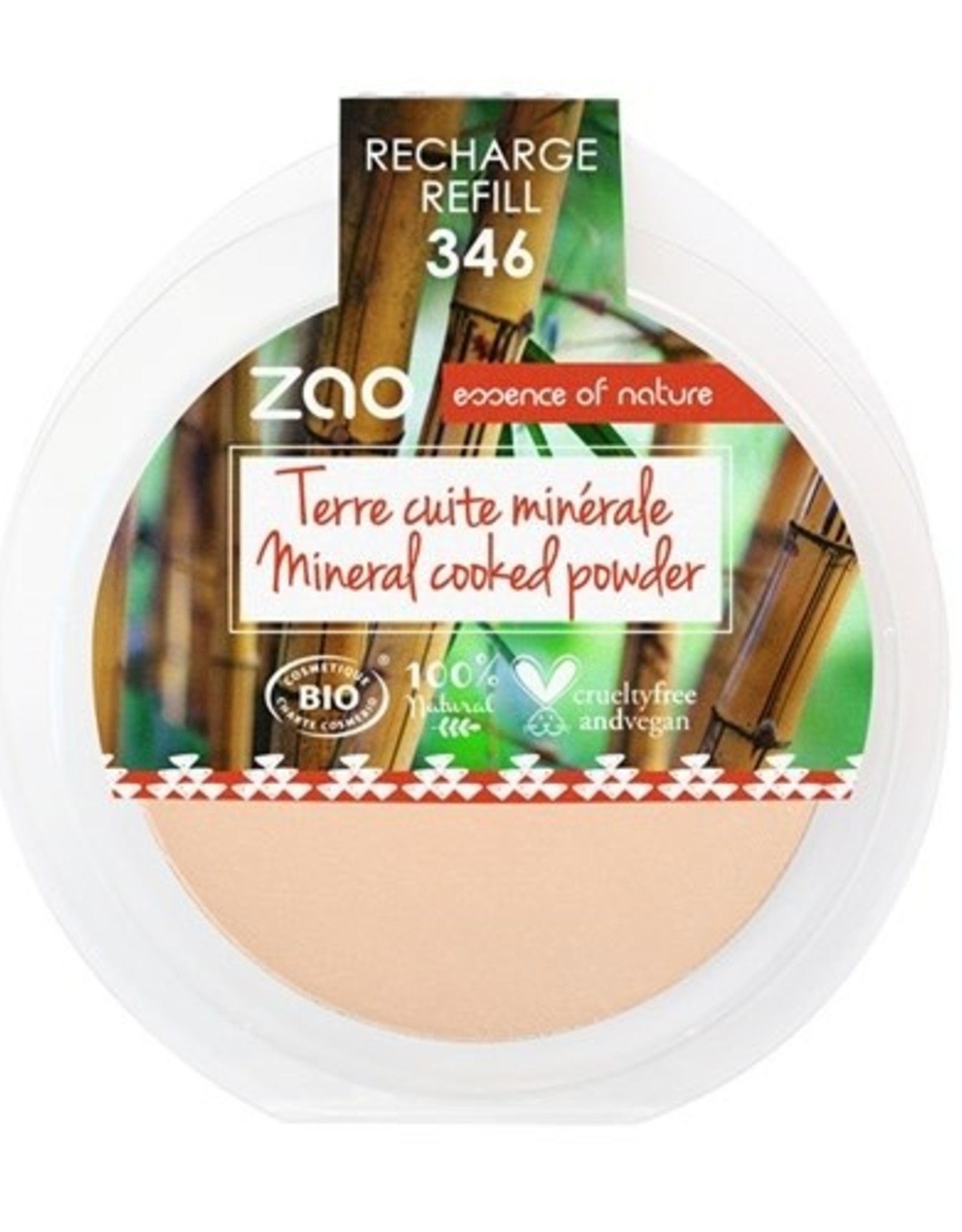 Zao ZAO Bamboe Bronzing Poeder Refill 346 (Matt. Bright Complexion)