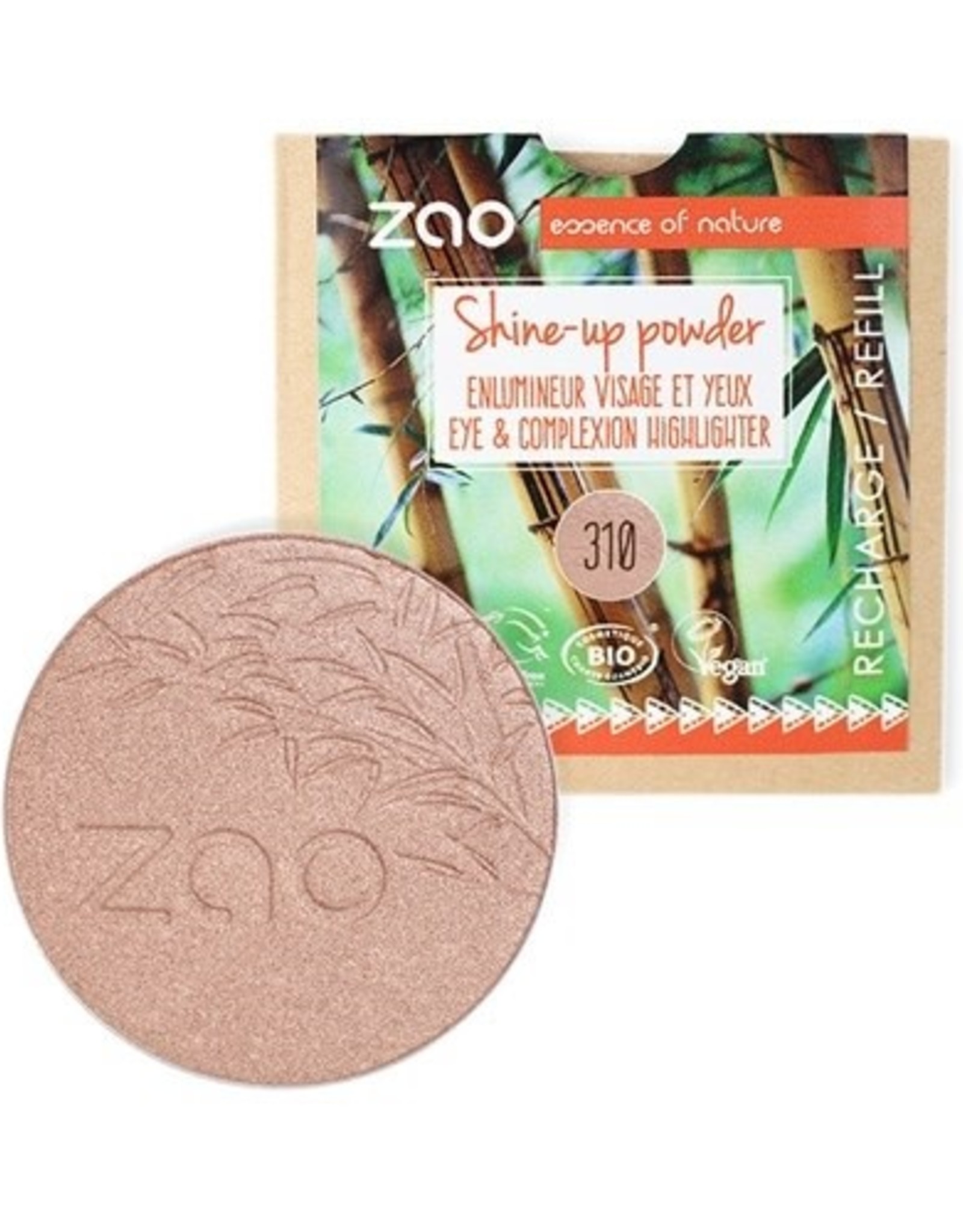 Zao ZAO Bamboe Shine-up Poeder Refill 310 (Pink Champagne)