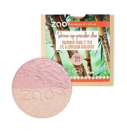 Zao ZAO Bamboe Shine-up Poeder Duo 311 Refill (Pink & Gold) 9 gram