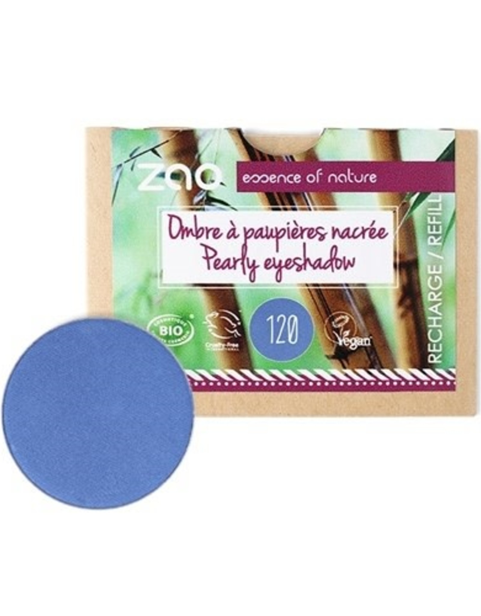 Zao ZAO Bamboe Oogschaduw Refill Parelmoer 120 (Royal Blue)