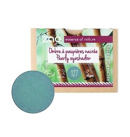 Zao ZAO Bamboe Oogschaduw Refill Parelmoer 127 (Peacock Blue) 3 Gram