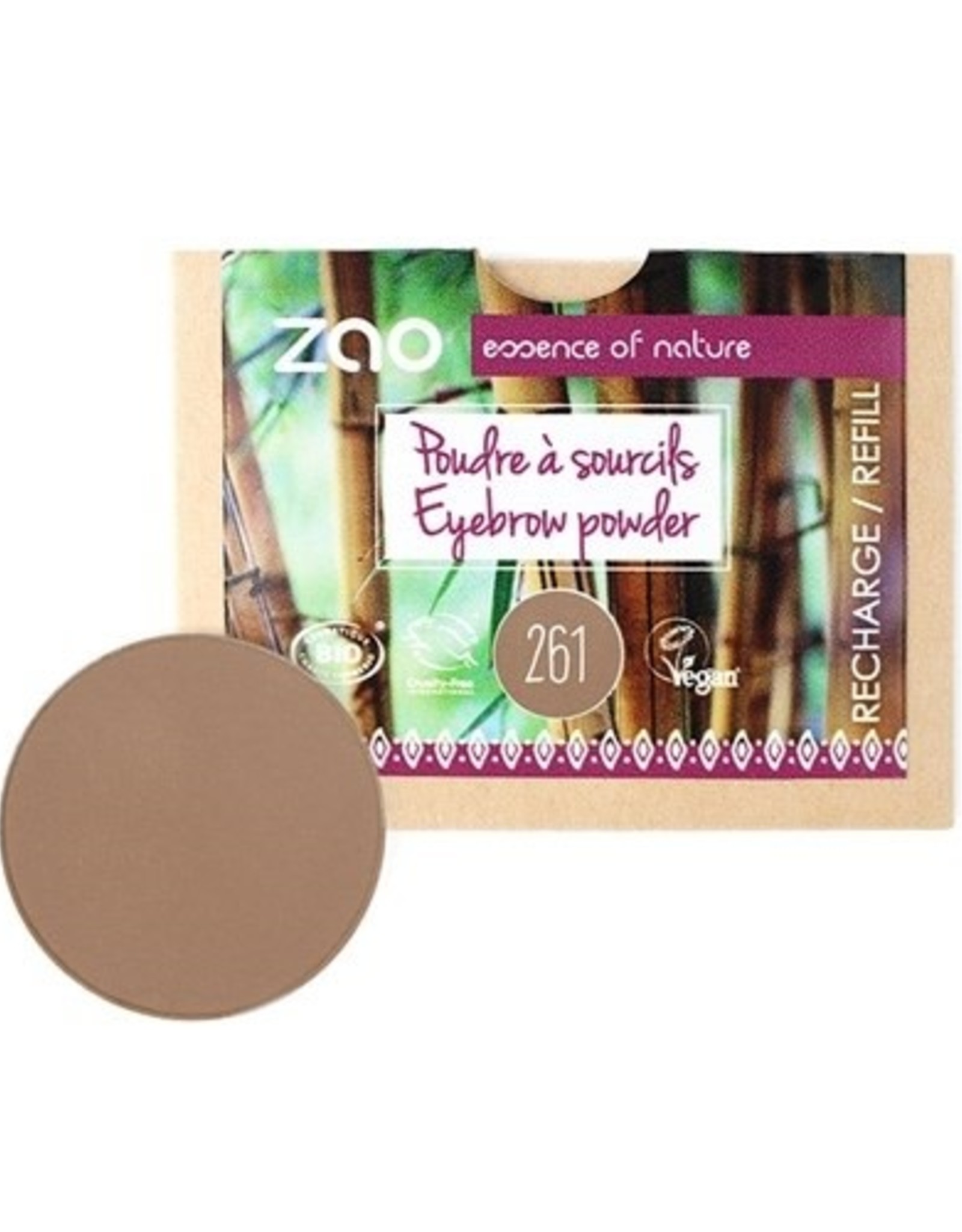 Zao ZAO Bamboe Wenkbrauwpoeder Refill 261 (Ash Blond)