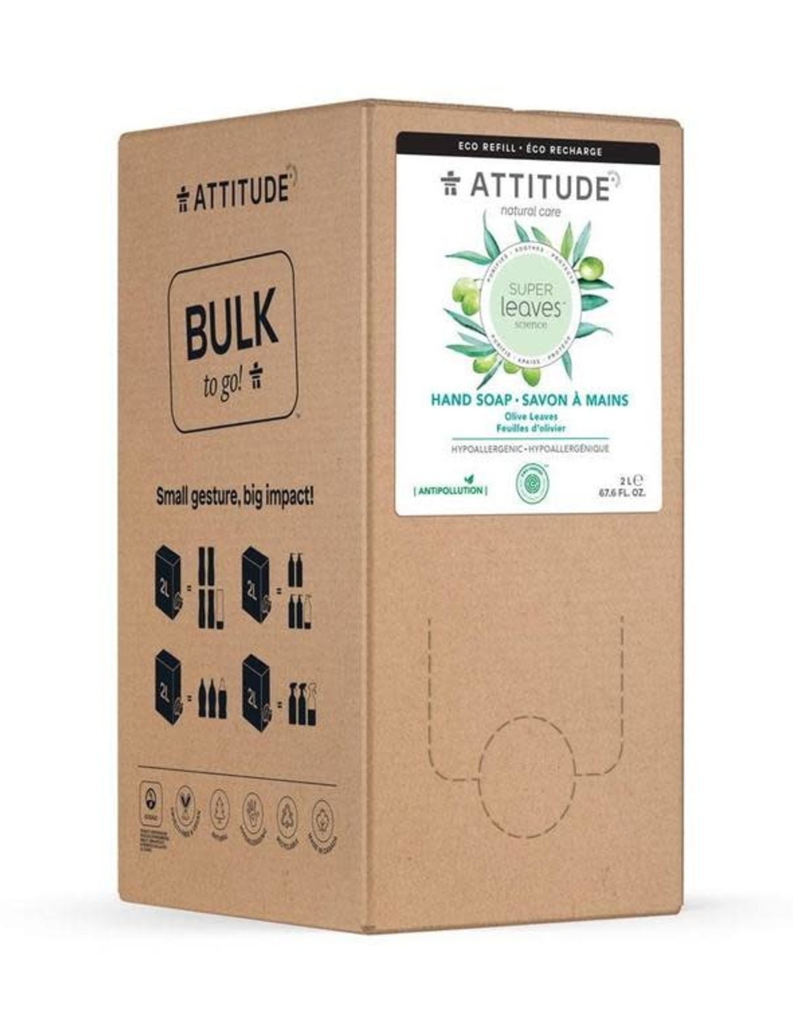 Attitude Attitude Bulk2Go - Super leaves™ Hand Soap Olive Leaves 2L