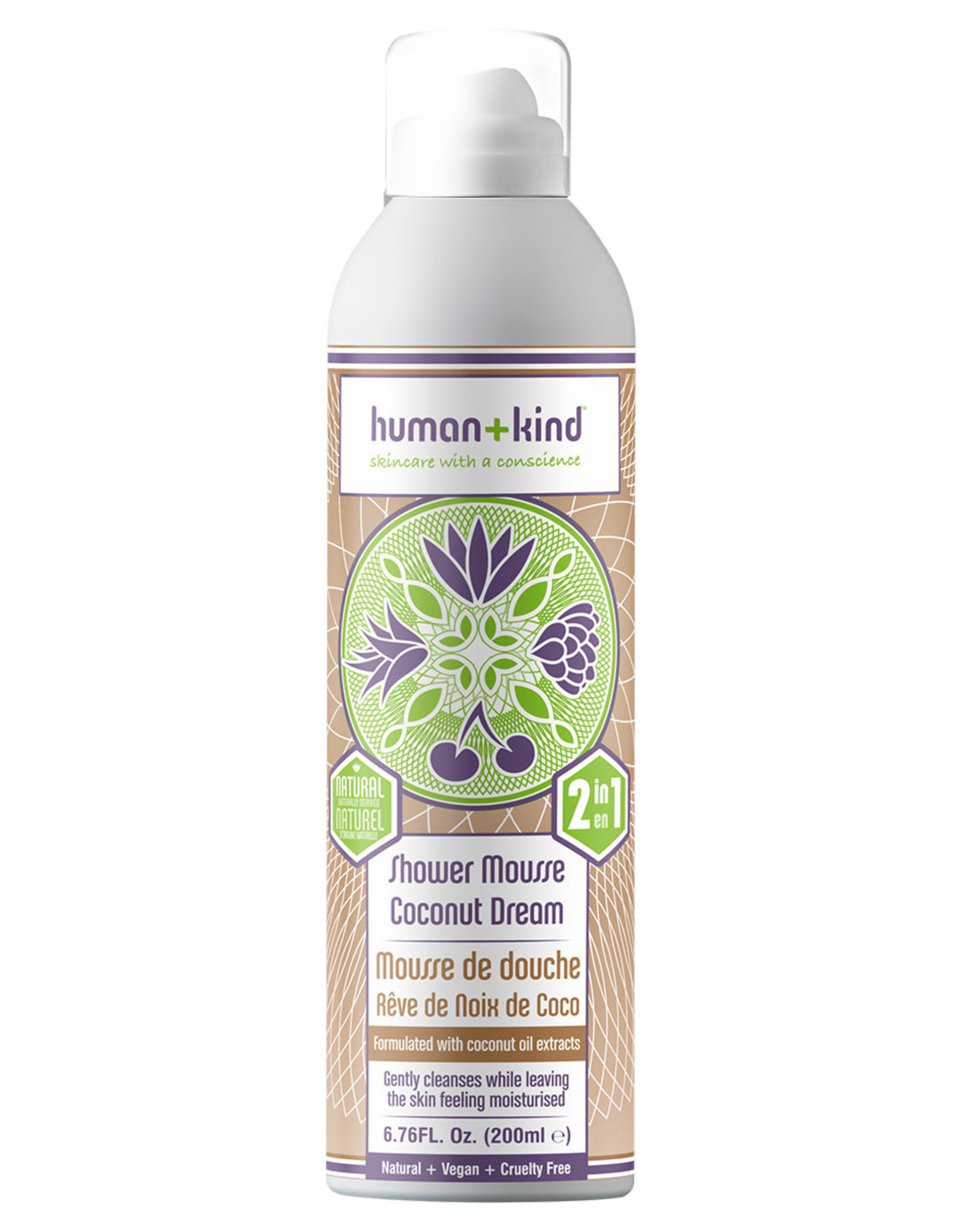 human+kind Foam Shower Coconut Dream Vegan 200 ml