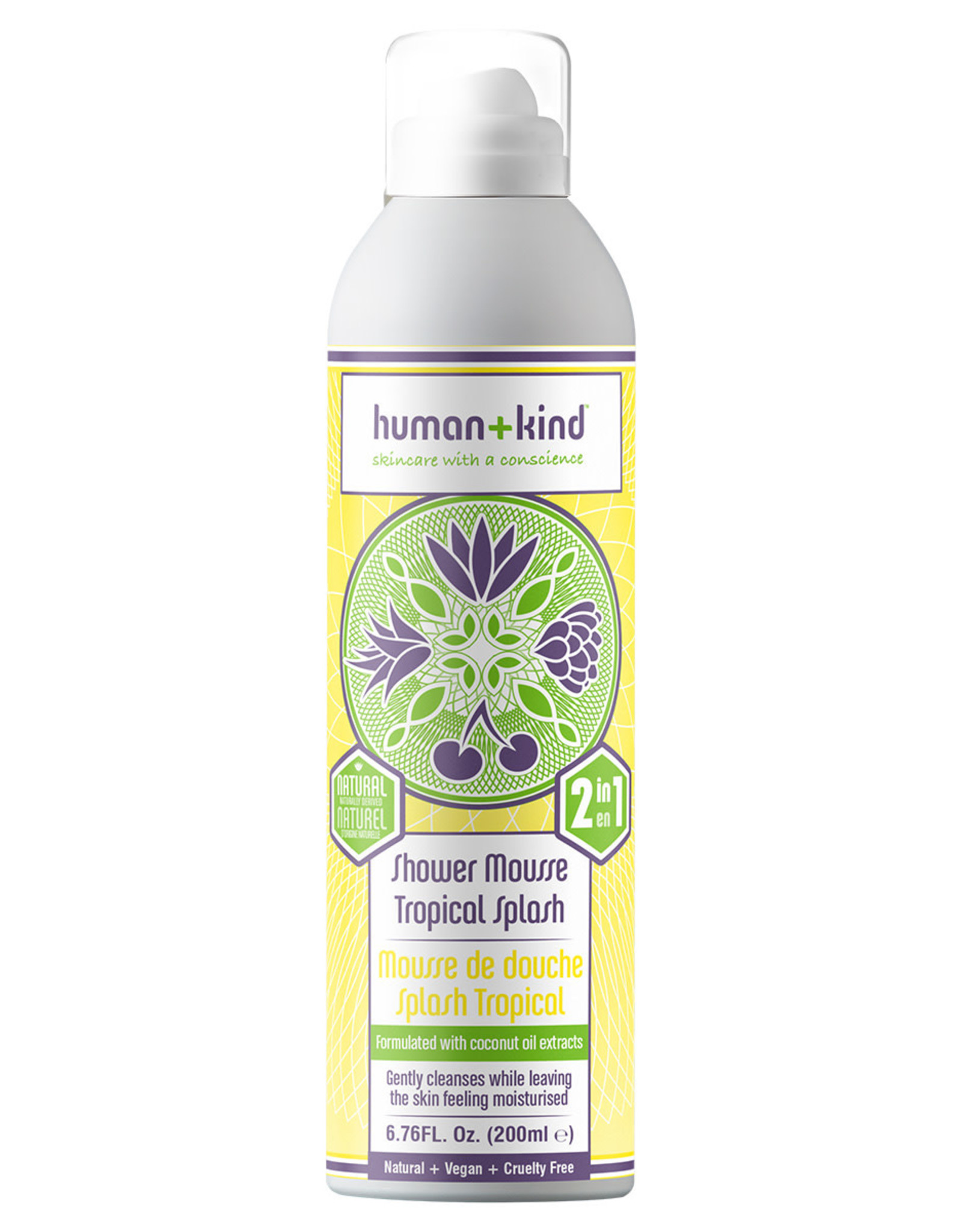 human+kind Foam Shower Tropical Splash Vegan 200 ml