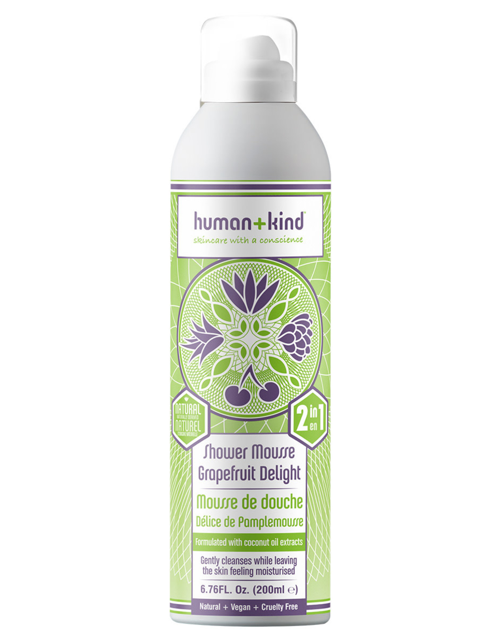 human+kind Foam Shower Grapefruit Delight Vegan 200 ml