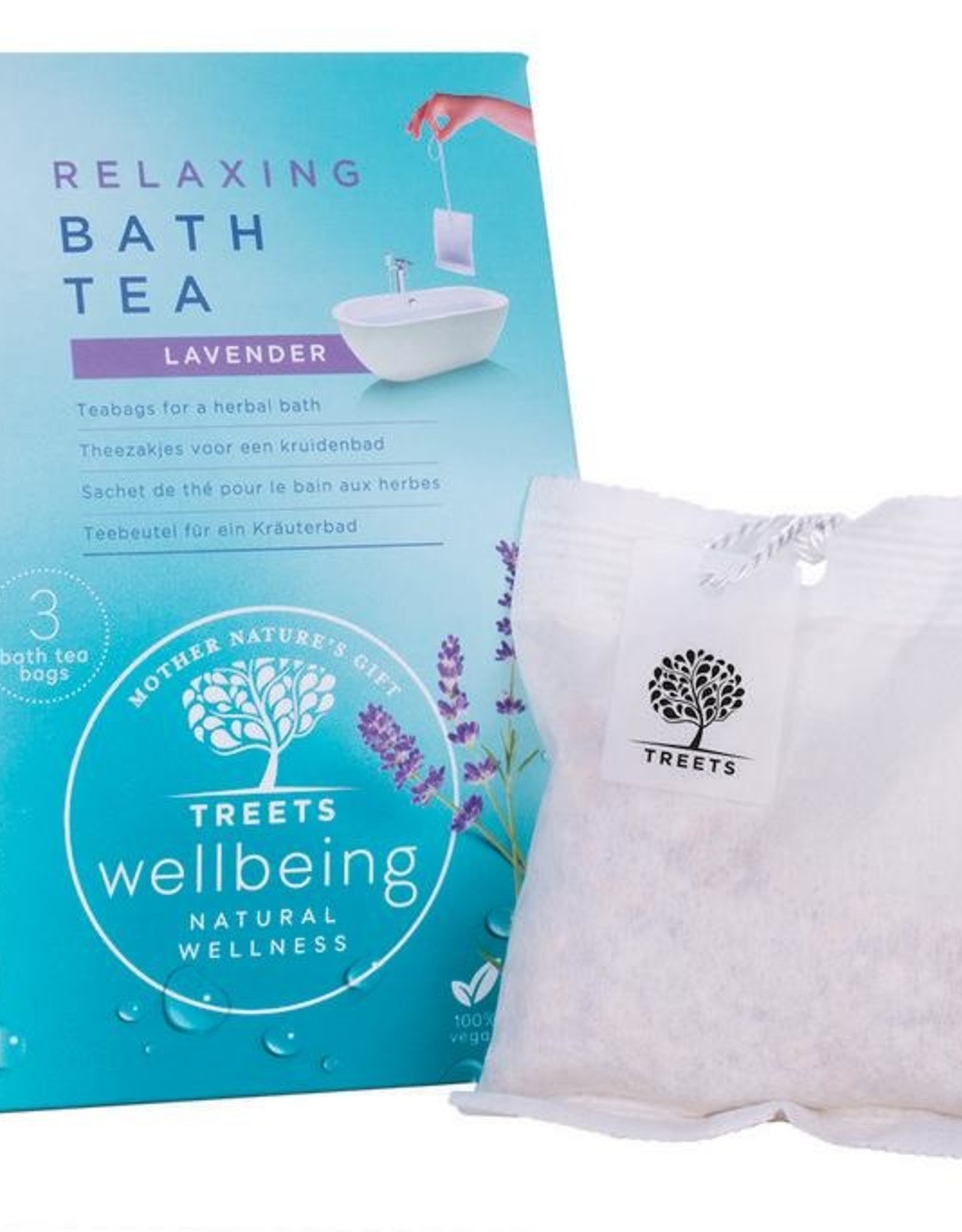 Treets Treets - Bath tea Relaxing wellbeing Lavender 3 x 60g
