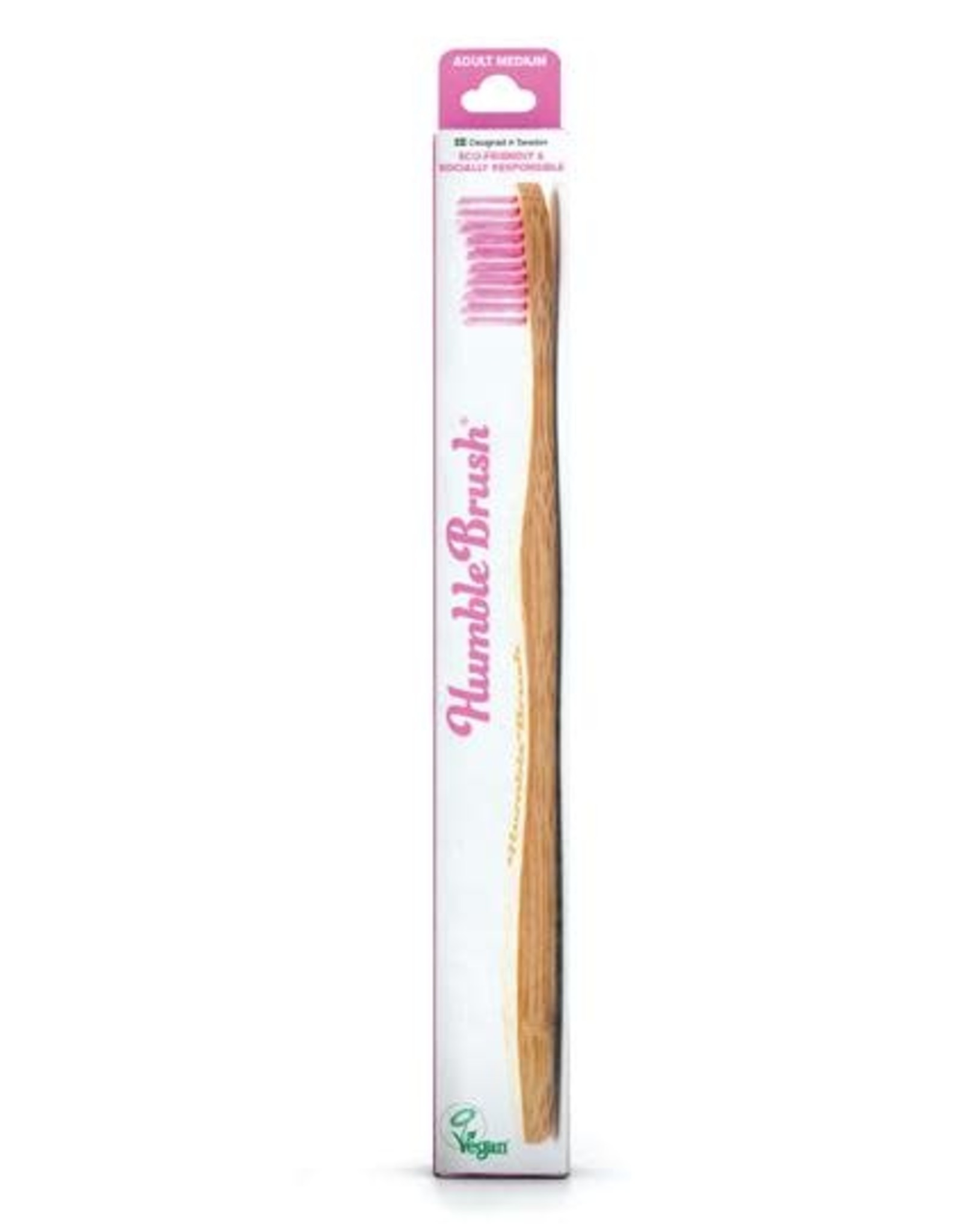 The Humble Co. Humble Brush Bamboe tandenborstel Purple/Pink Medium